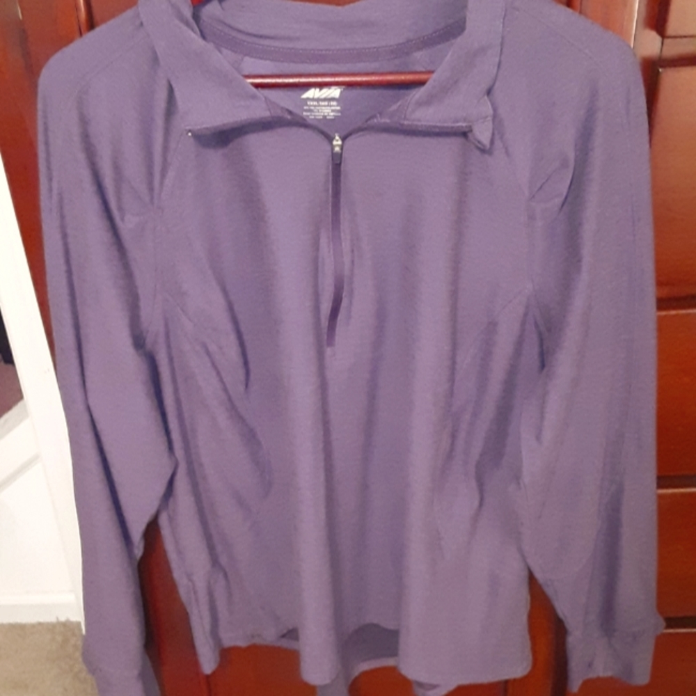 Avia Activewear XXXL 3X, purple, quarter zip
